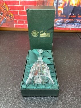 Vintage Galway Irish Crystal Bell in Green Box